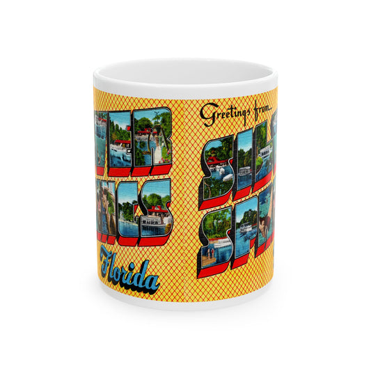 Memebly Vintage Greetings from Silver Springs FL Florida Coffee Mug