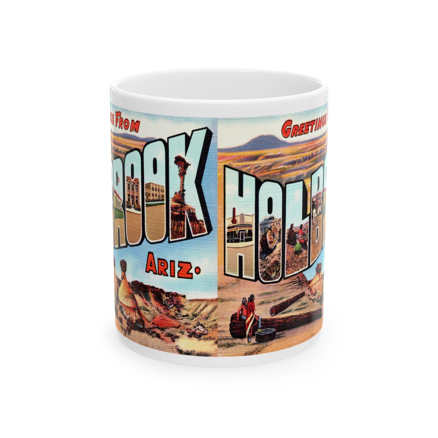 Memebly Vintage Greetings from Holbrook AZ Coffee Mug