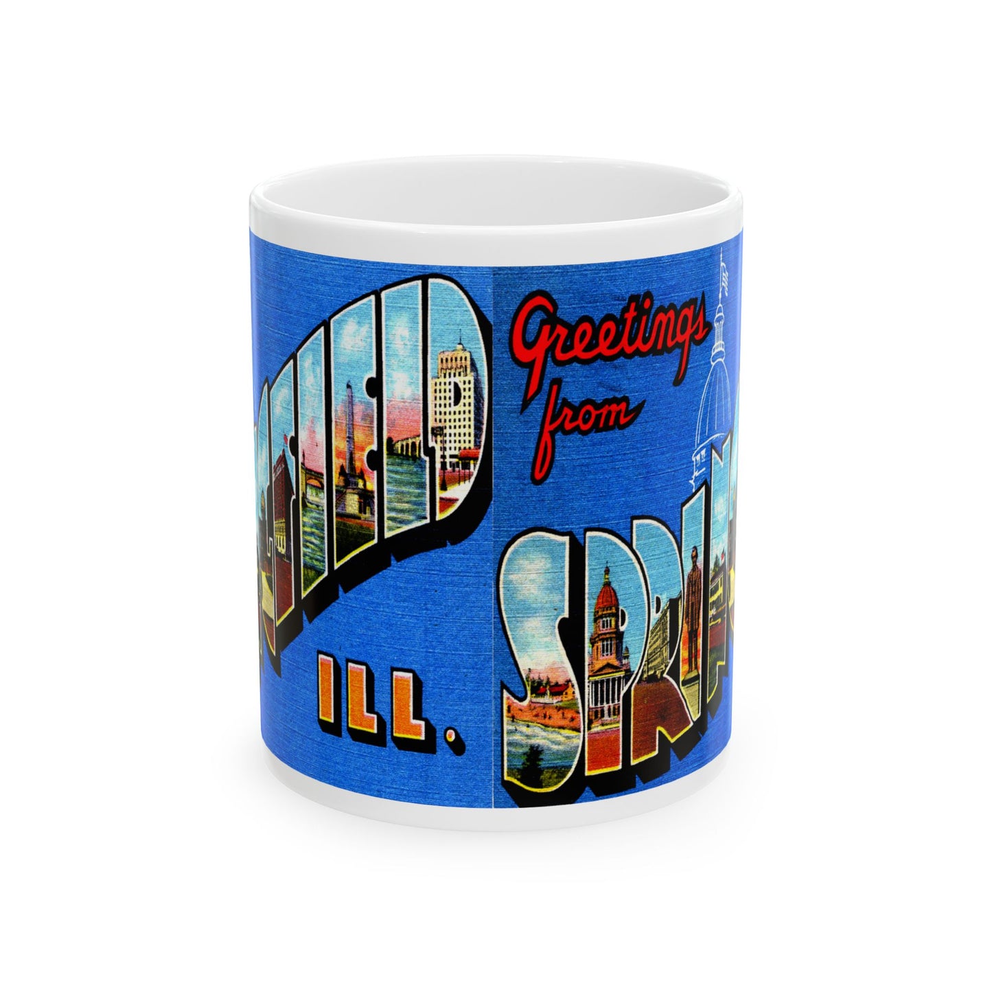 Memebly Retro Greetings from Springfield IL Coffee Mug