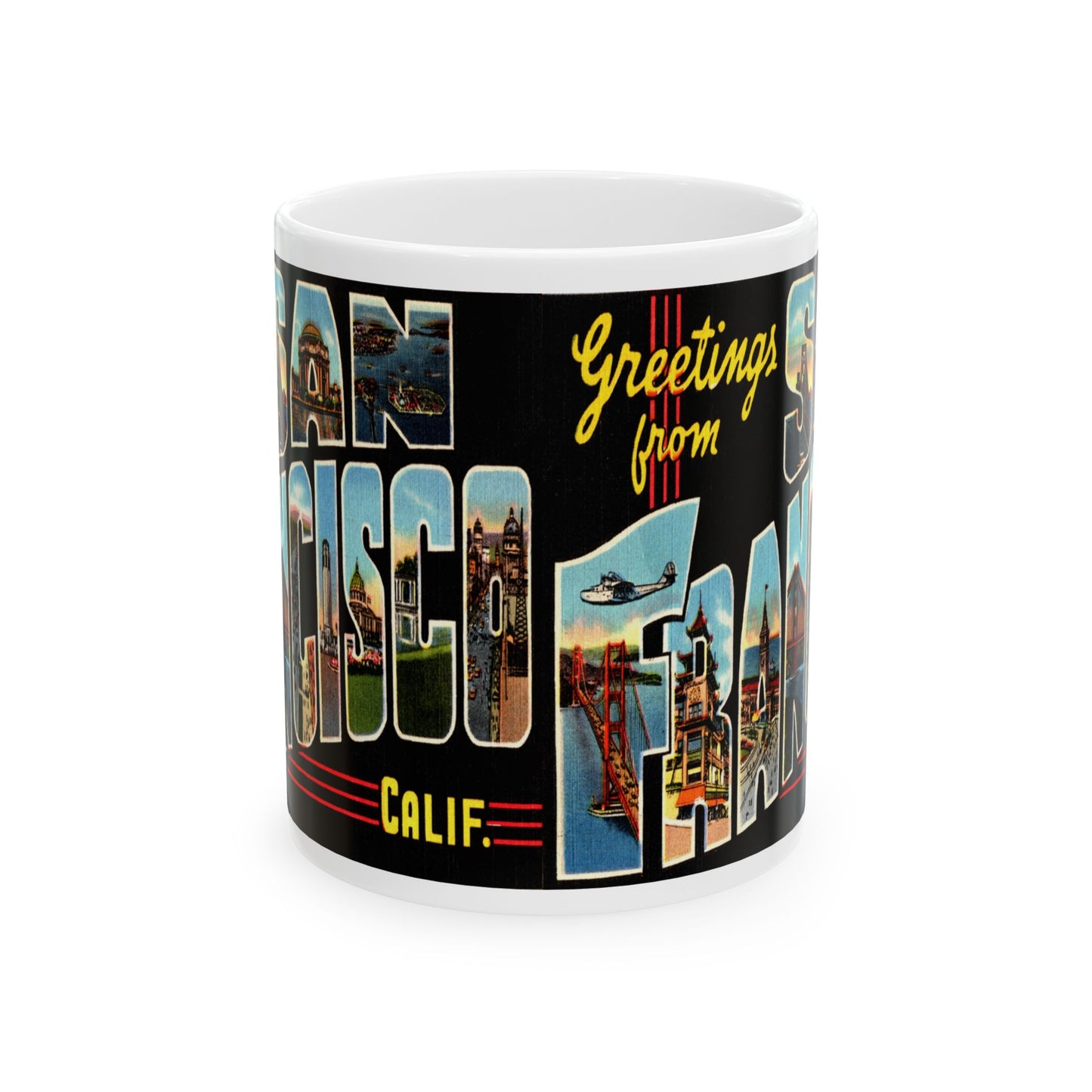 Memebly Vintage Greetings from San Francisco CA Coffee Mug