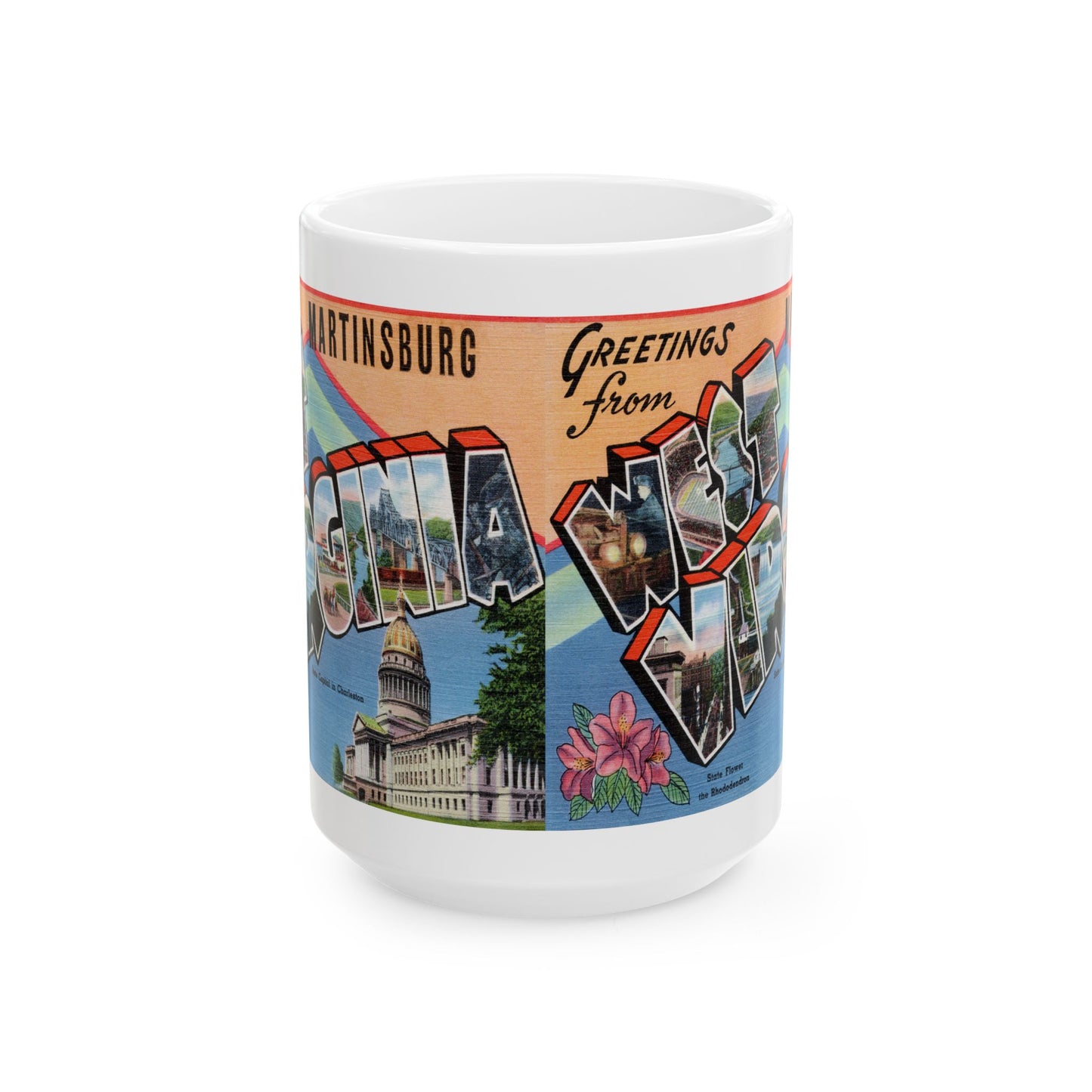 Memebly Vintage Greetings from Martinsburg WV West Virginia Coffee Mug