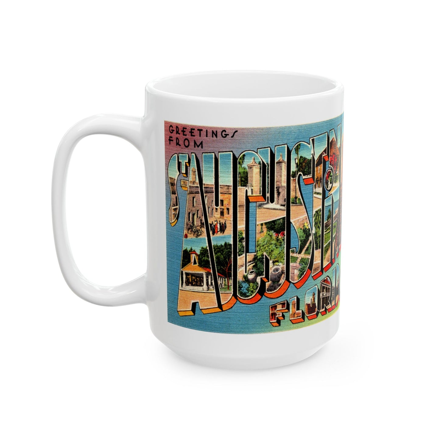 Memebly Retro Greetings from St Augustine FL Florida Coffee Mug