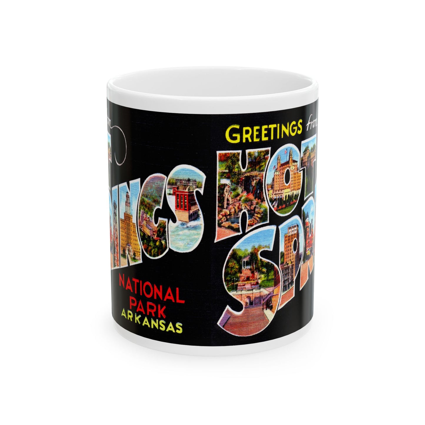 Memebly Vintage Greetings from Hot Springs AR Coffee Mug