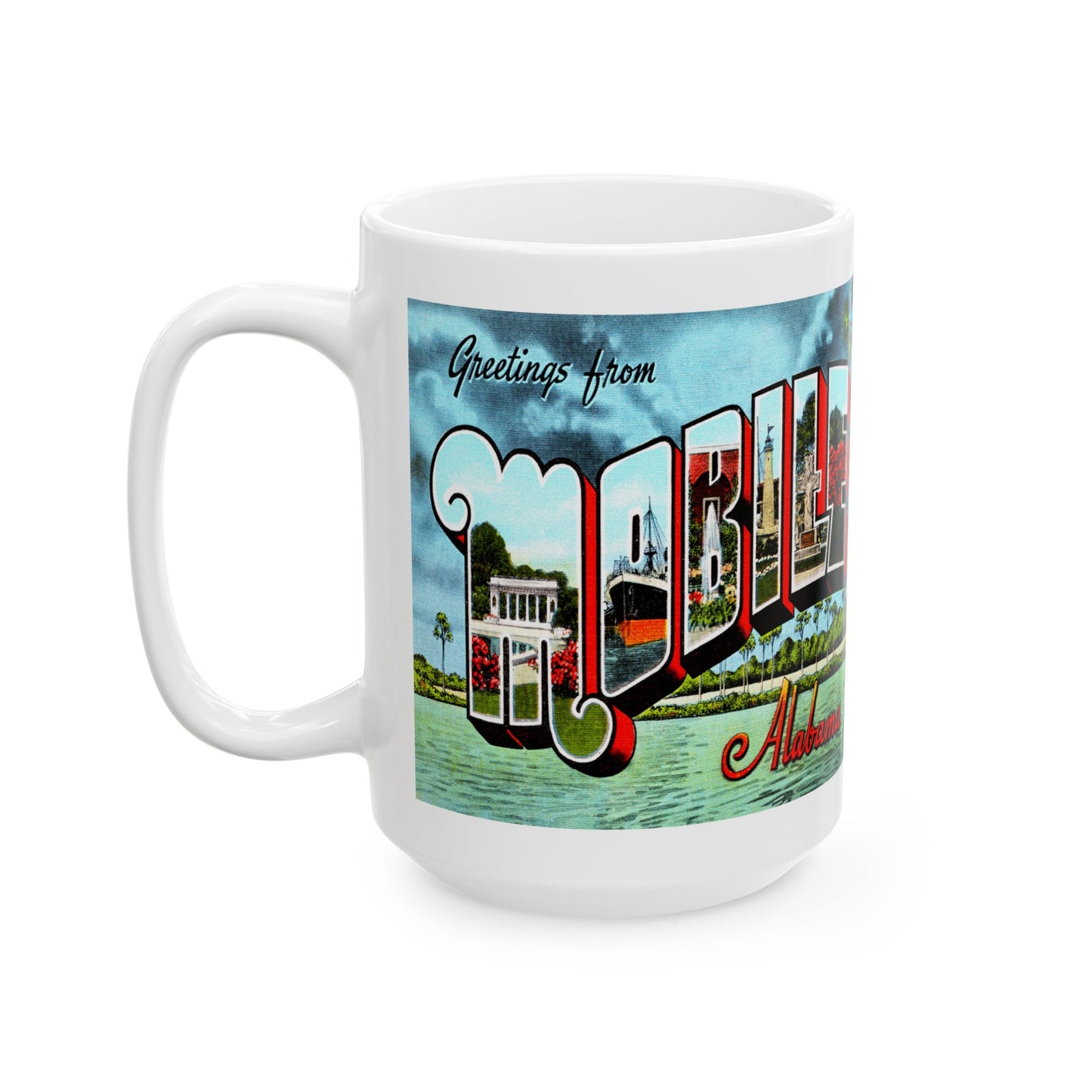 Memebly Retro Greetings from Mobile AL Coffee Mug