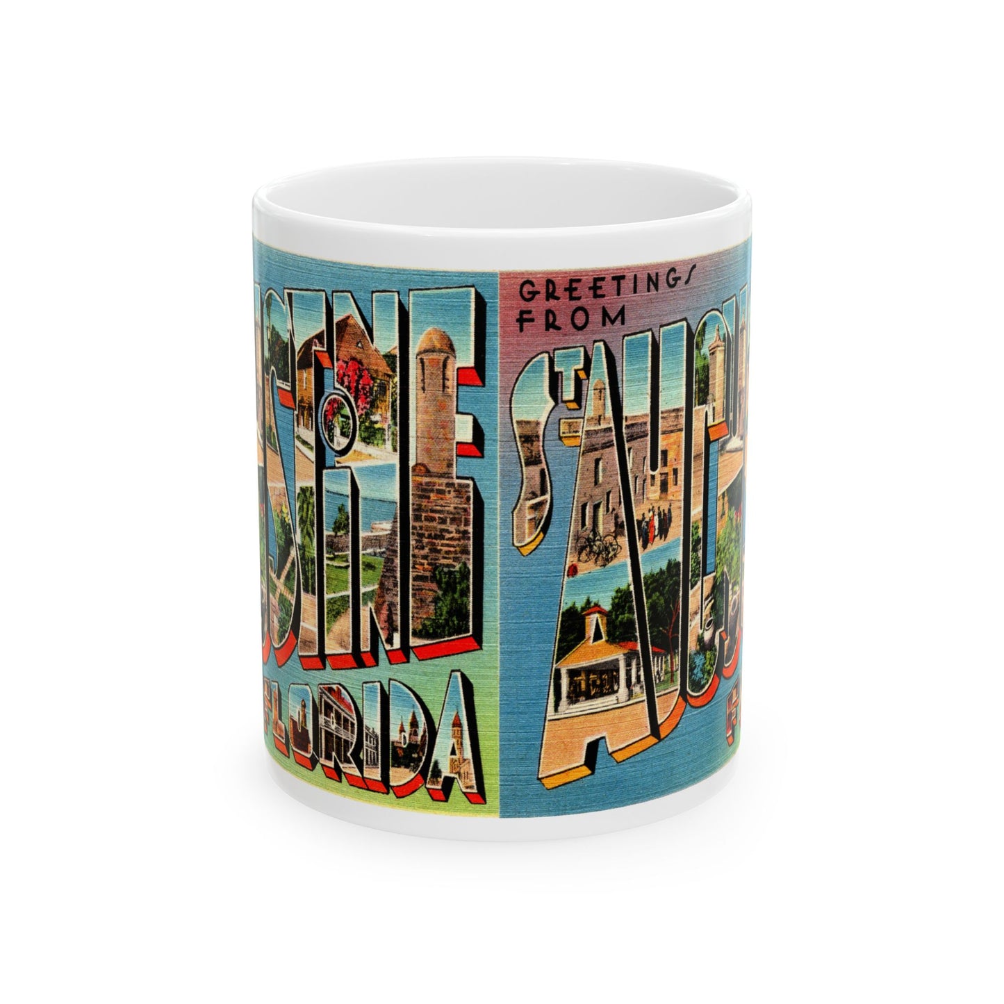 Memebly Retro Greetings from St Augustine FL Florida Coffee Mug