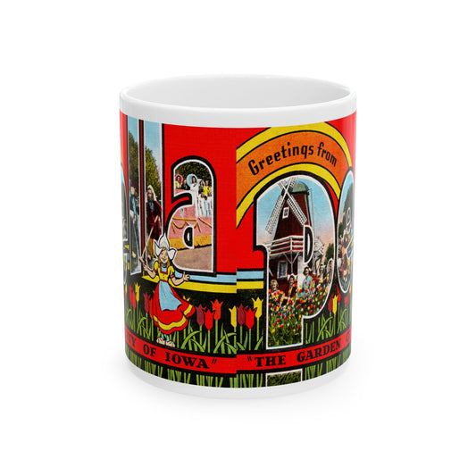 Memebly Vintage Greetings from Pella IA Coffee Mug