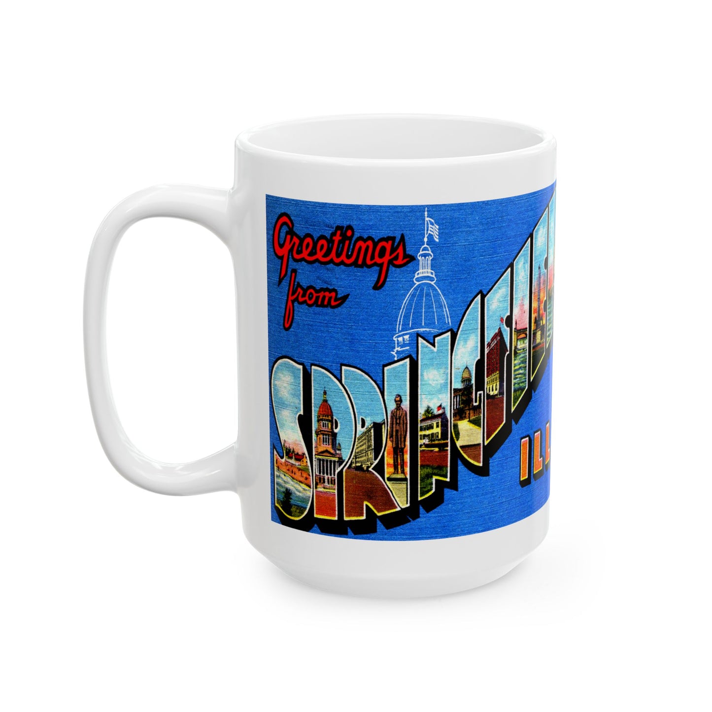 Memebly Retro Greetings from Springfield IL Coffee Mug