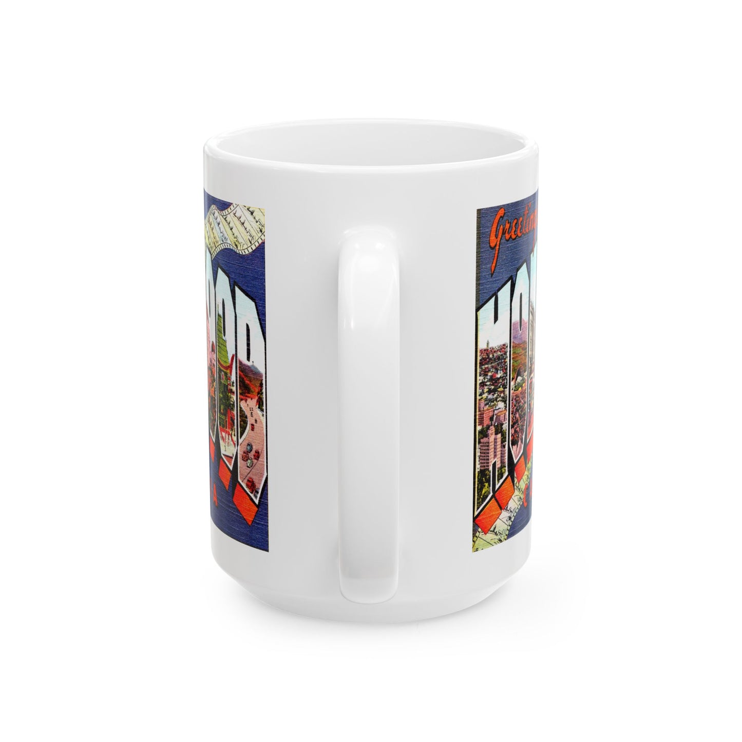 Memebly Retro Greetings from Hollywood CA California Coffee Mug