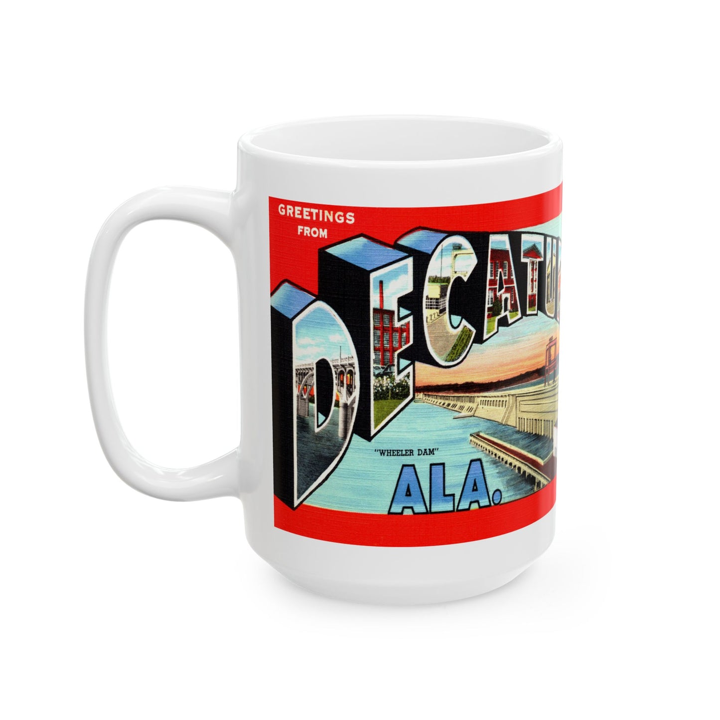 Memebly Retro Greetings from Decatur AL Coffee Mug