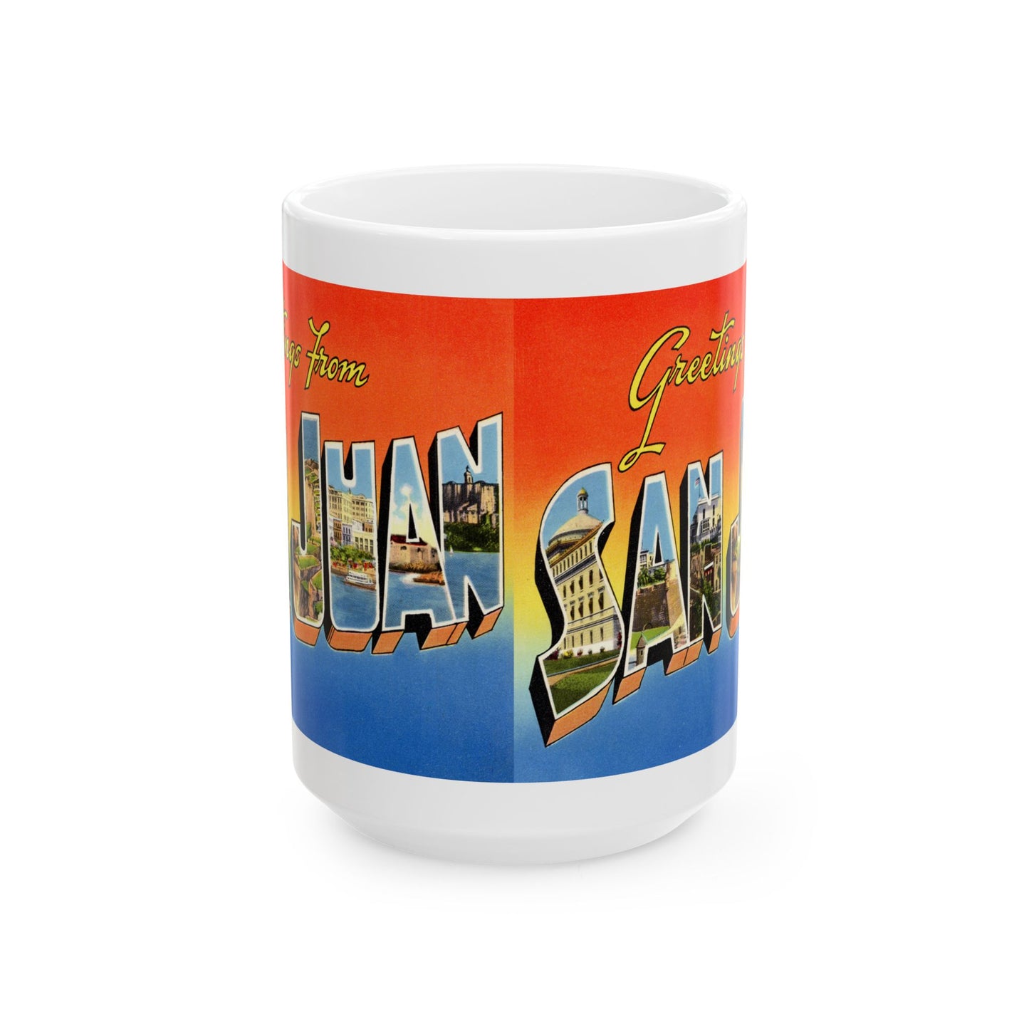 Memebly Vintage Greetings from San Juan Puerto Rico Coffee Mug