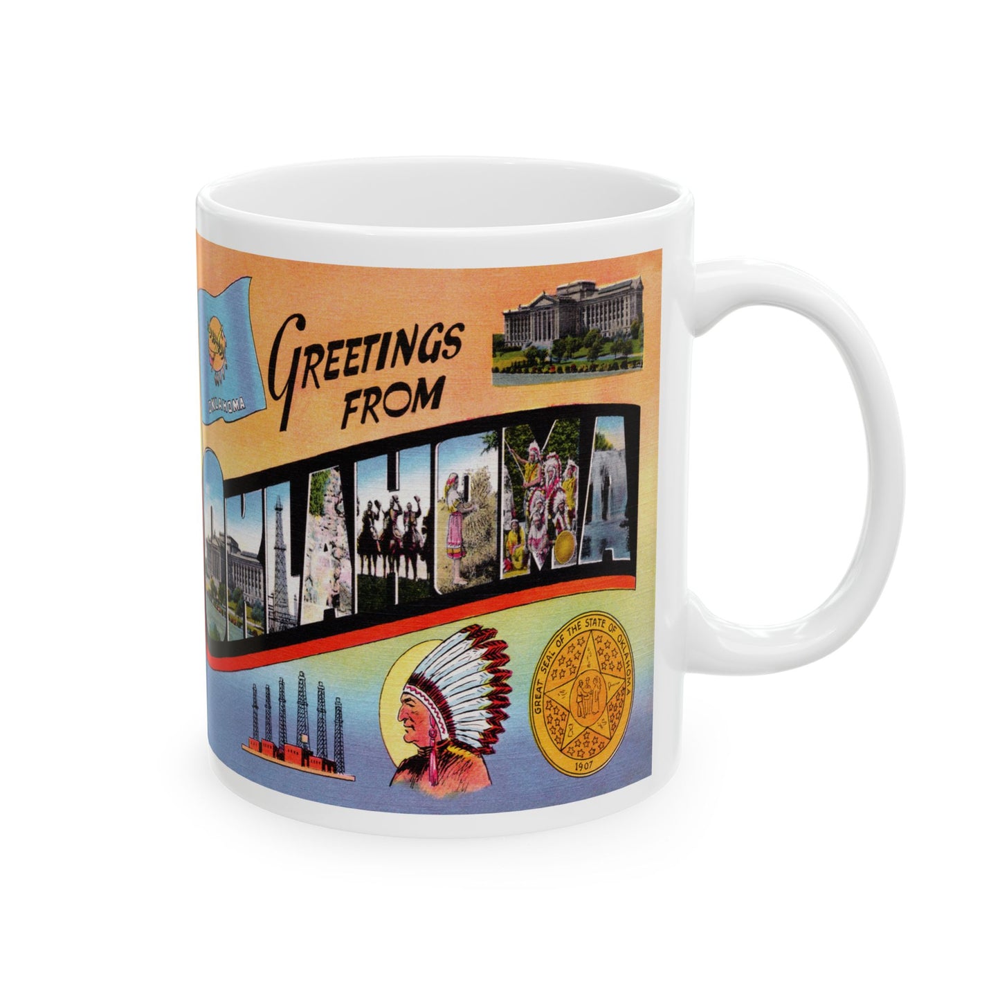 Memebly Scenic Vintage Greetings from Oklahoma OK Coffee Mug