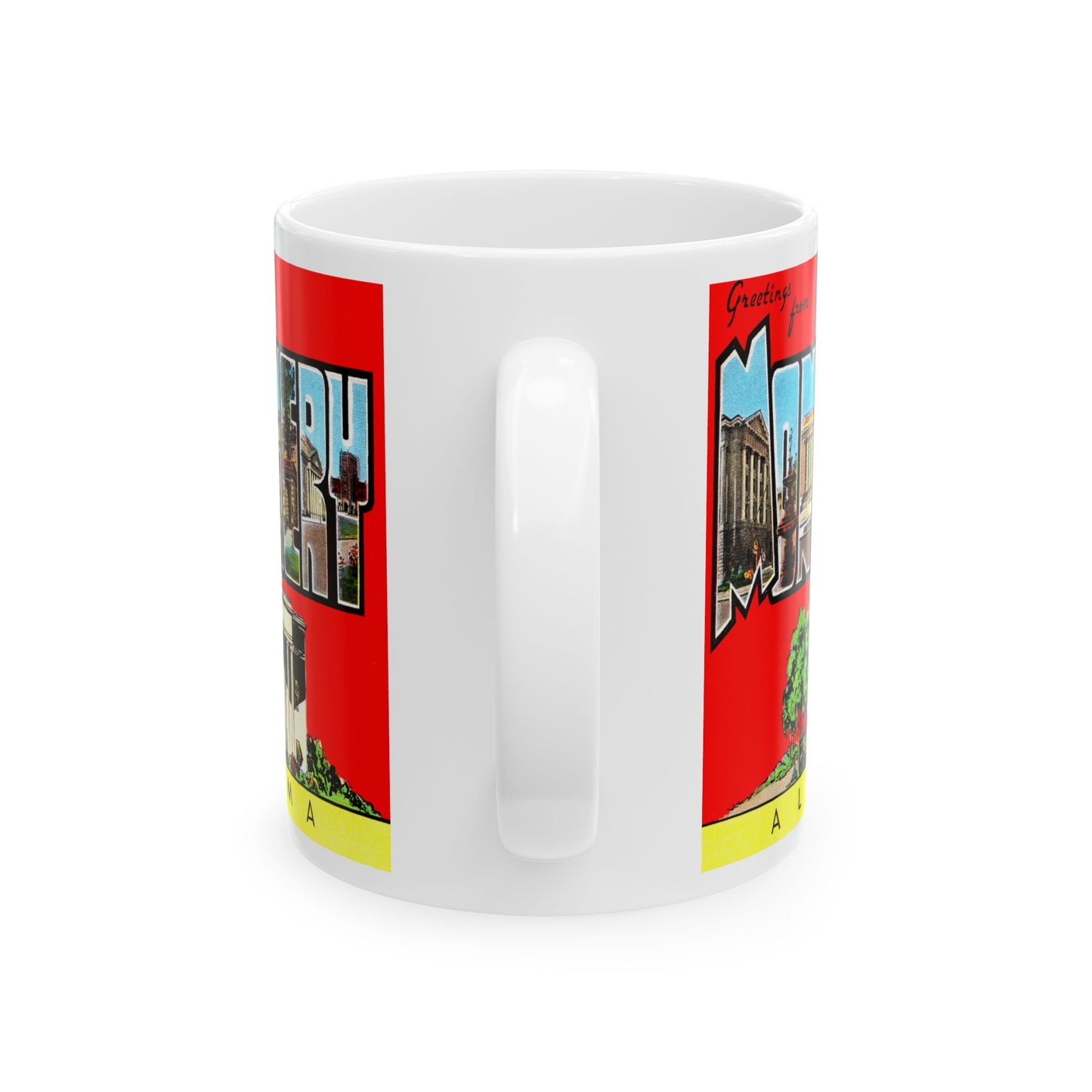 Memebly Retro Greetings from Montgomery AL Coffee Mug