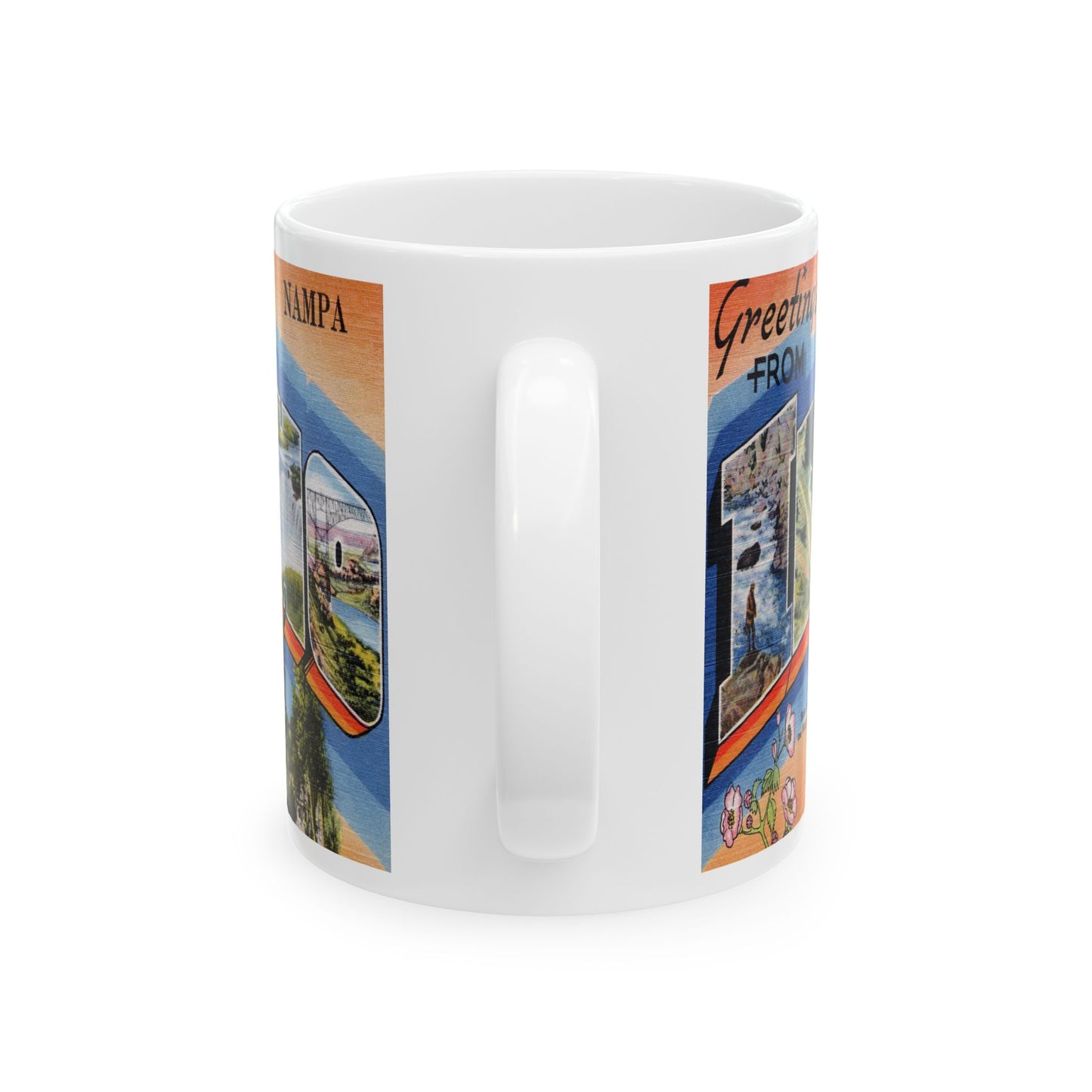 Memebly Vintage Greetings from Nampa ID Coffee Mug