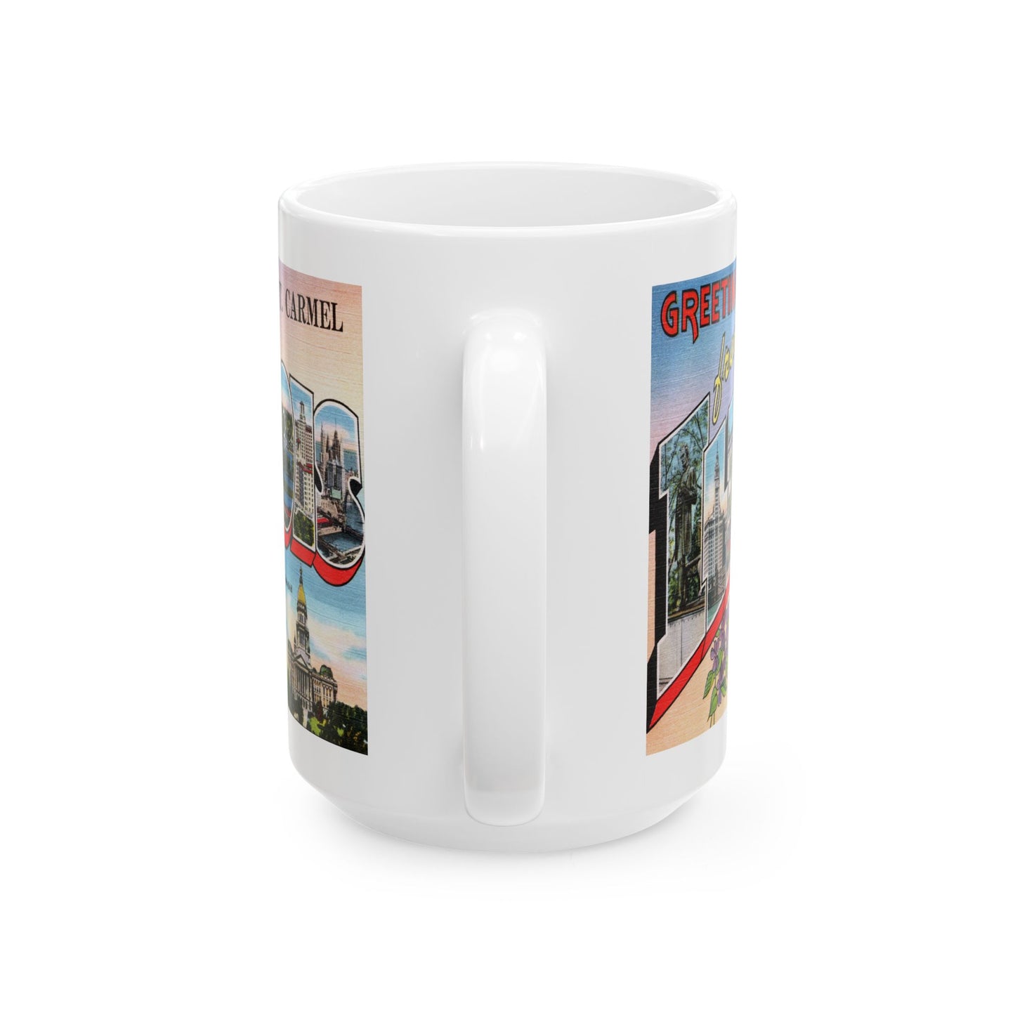 Memebly Vintage Greetings from Mount Carmel IL Coffee Mug