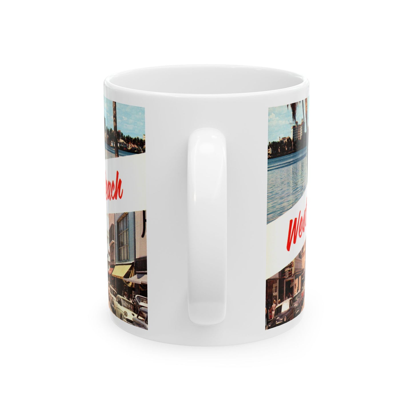 Memebly Retro 1950s Greetings from West Palm Beach FL Florida Coffee Mug