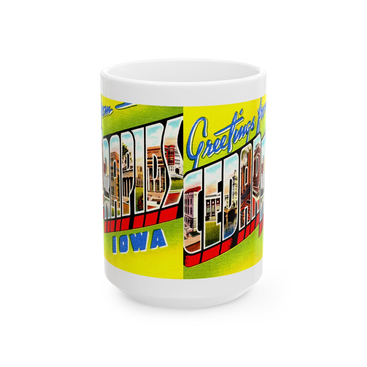 Memebly Vintage Greetings from Cedar Rapids IA Coffee Mug