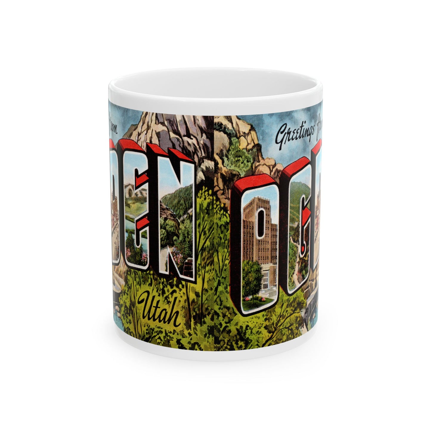 Memebly Vintage Greetings from Ogden UT Utah Coffee Mug