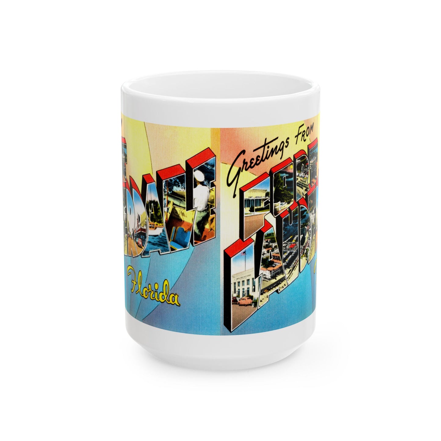 Memebly Retro Greetings from Fort Lauderdale FL Florida Coffee Mug