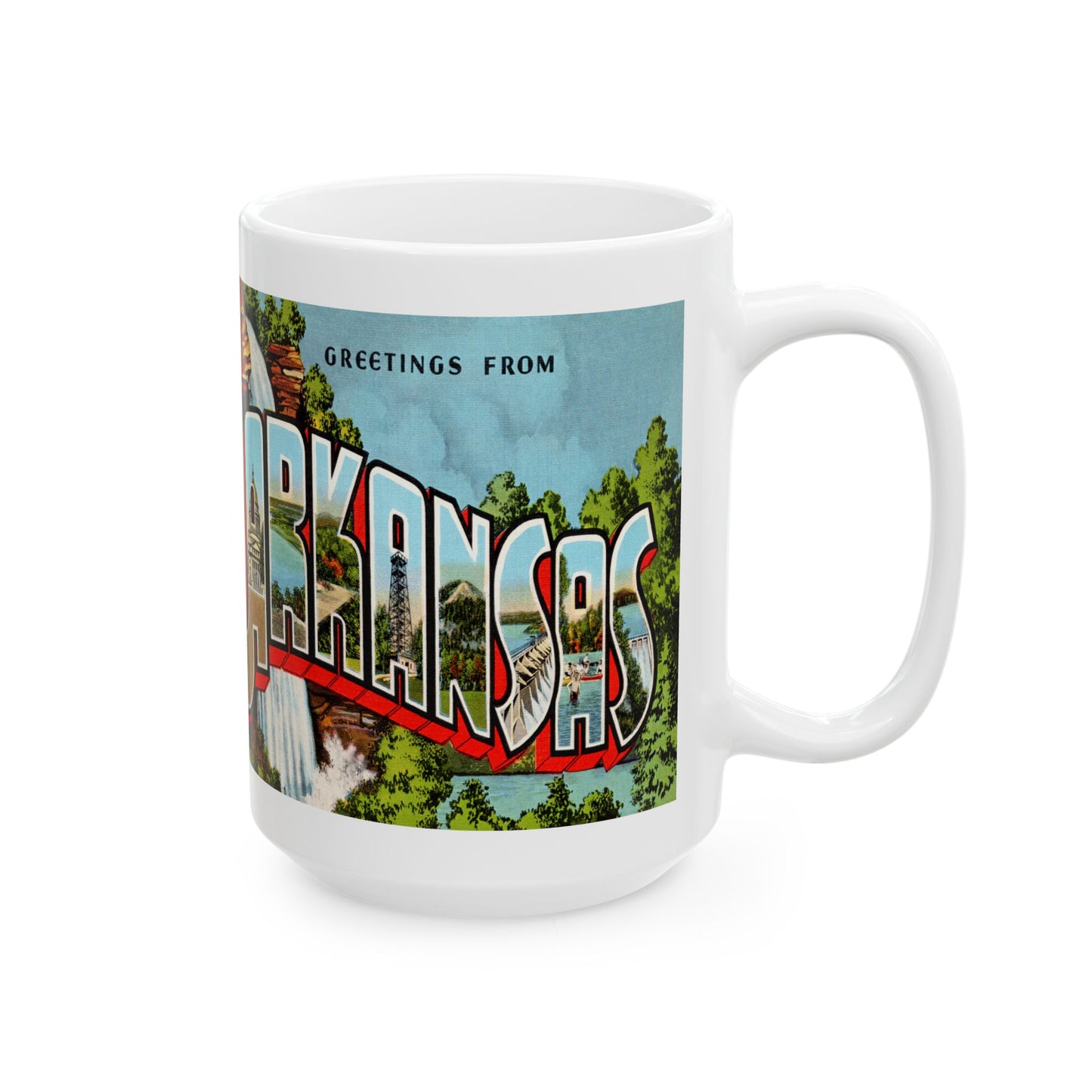 Memebly Scenic Greetings from Arkansas Coffee Mug