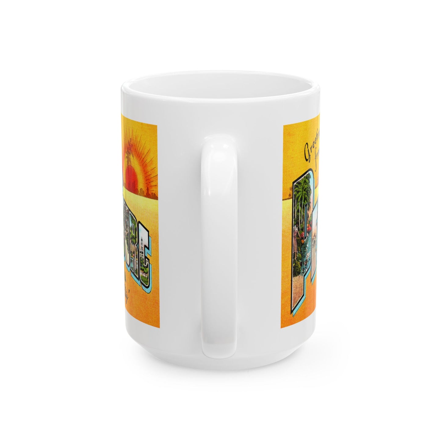 Memebly Retro Greetings from Saint St Petersburg FL Florida Coffee Mug