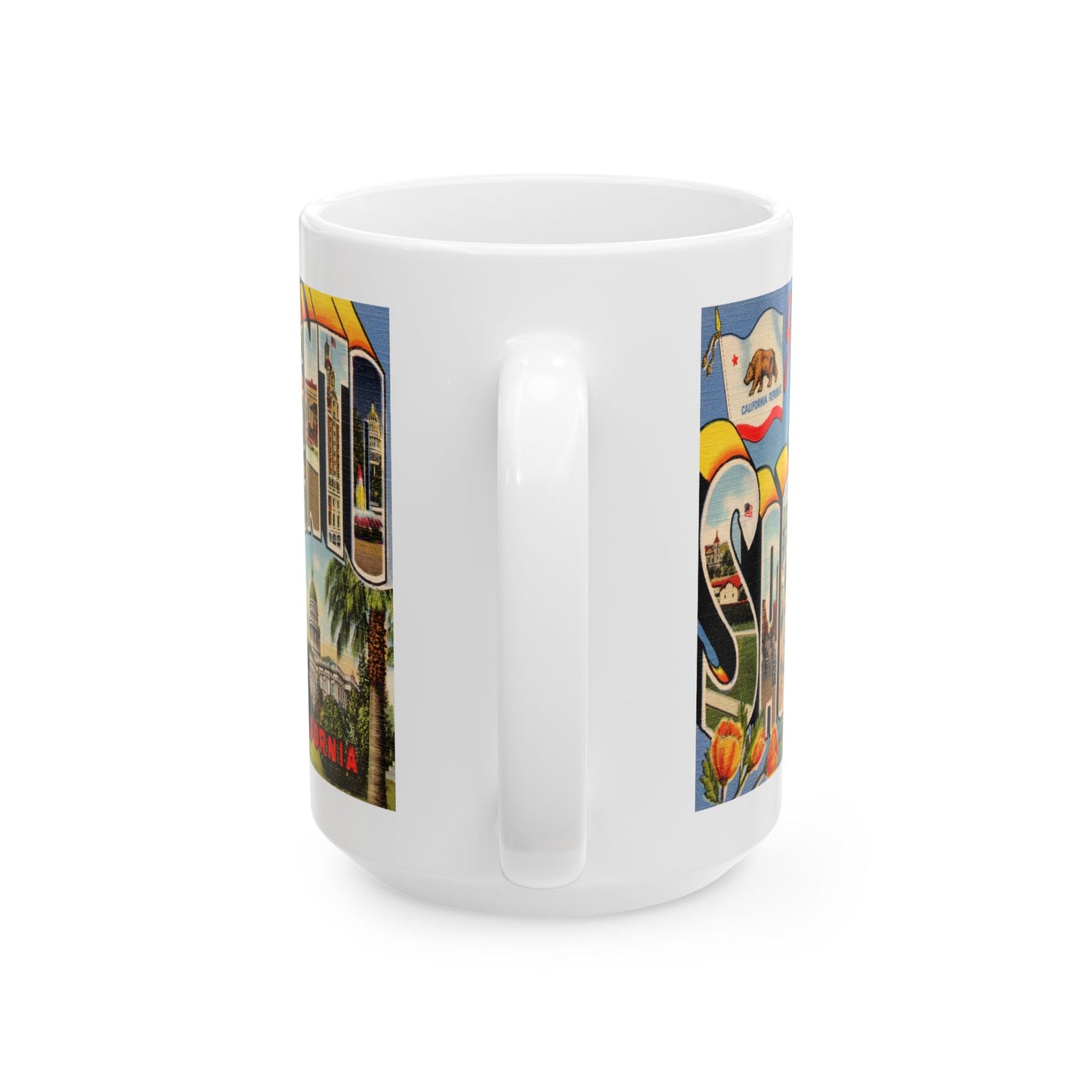 Memebly Retro Greetings from Sacremento CA California Coffee Mug