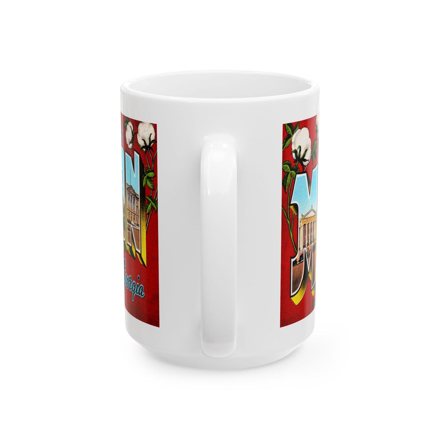 Memebly Flowerful Vintage Greetings from Macon GA Coffee Mug