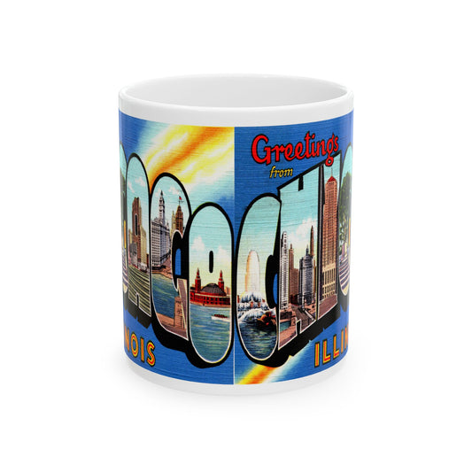 Memebly Vintage Greetings from Chicago IL Coffee Mug