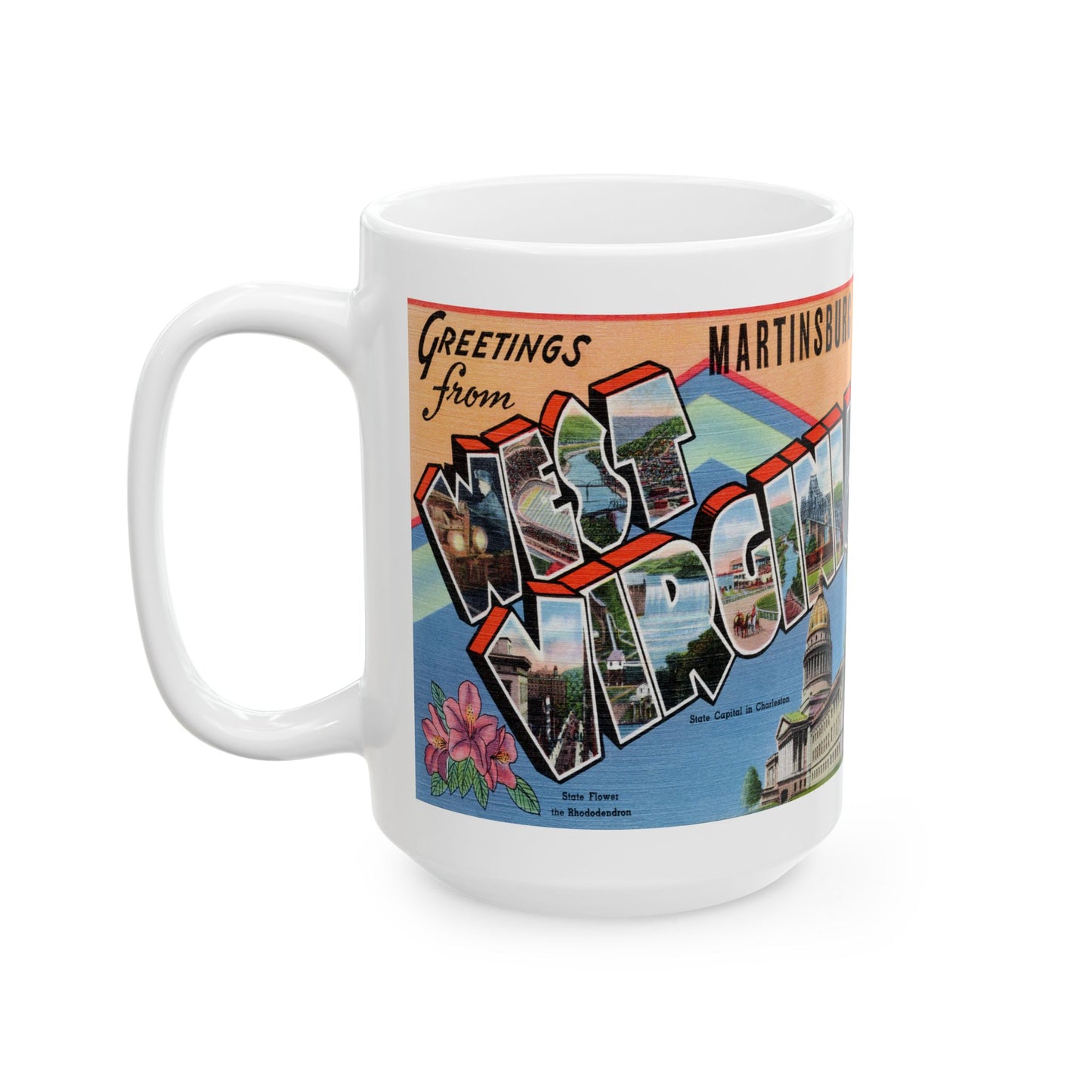 Memebly Vintage Greetings from Martinsburg WV West Virginia Coffee Mug