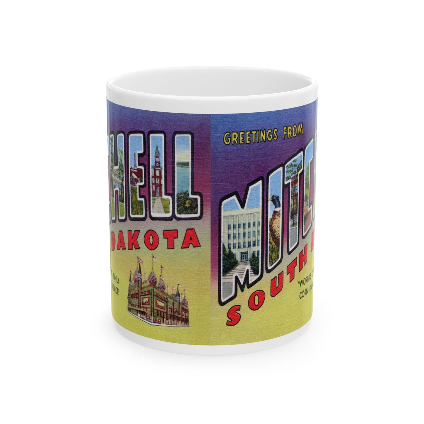 Memebly Vintage Greetings from Mitchell SD South Dakota Coffee Mug