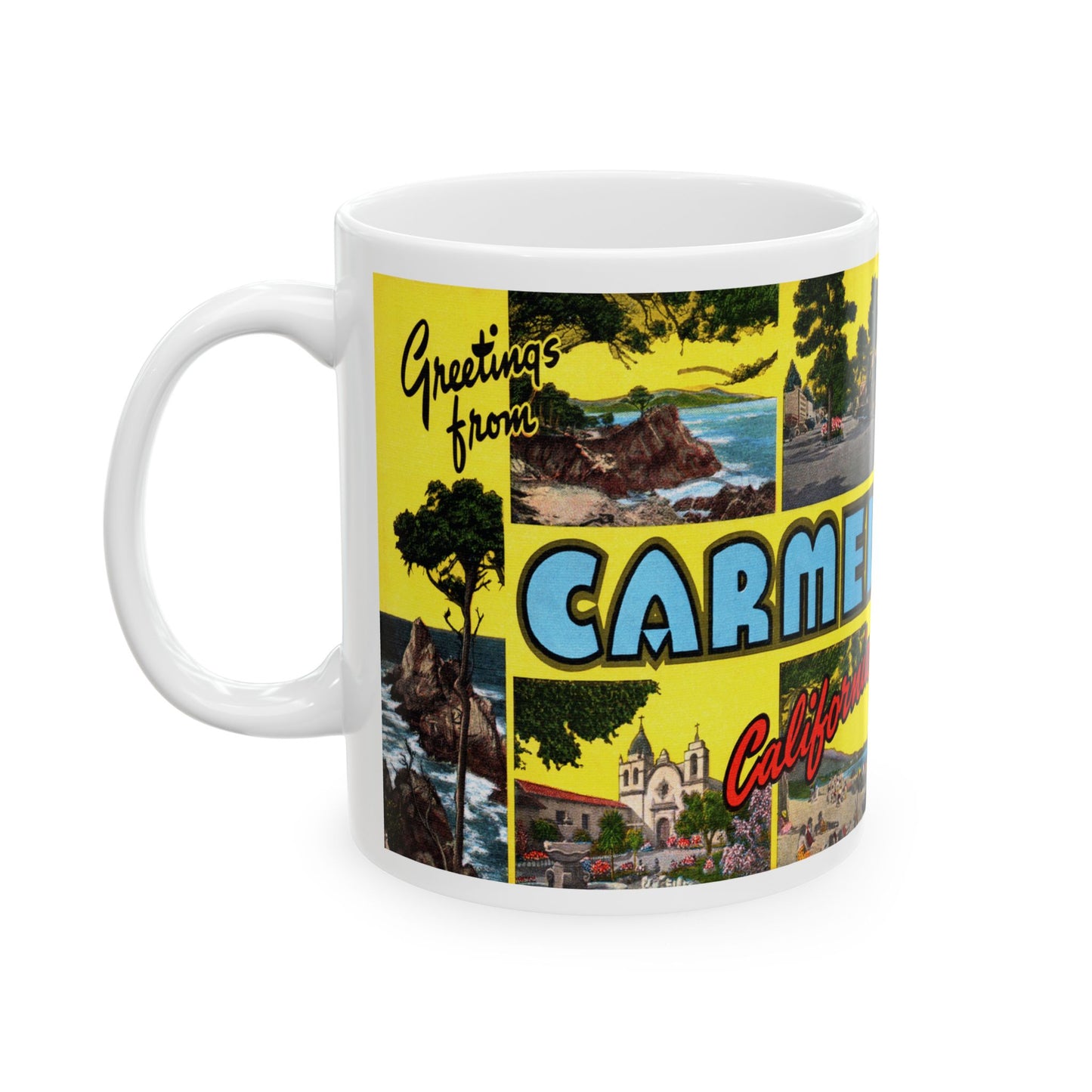 Memebly Retro Greetings from Carmel CA California Coffee Mug