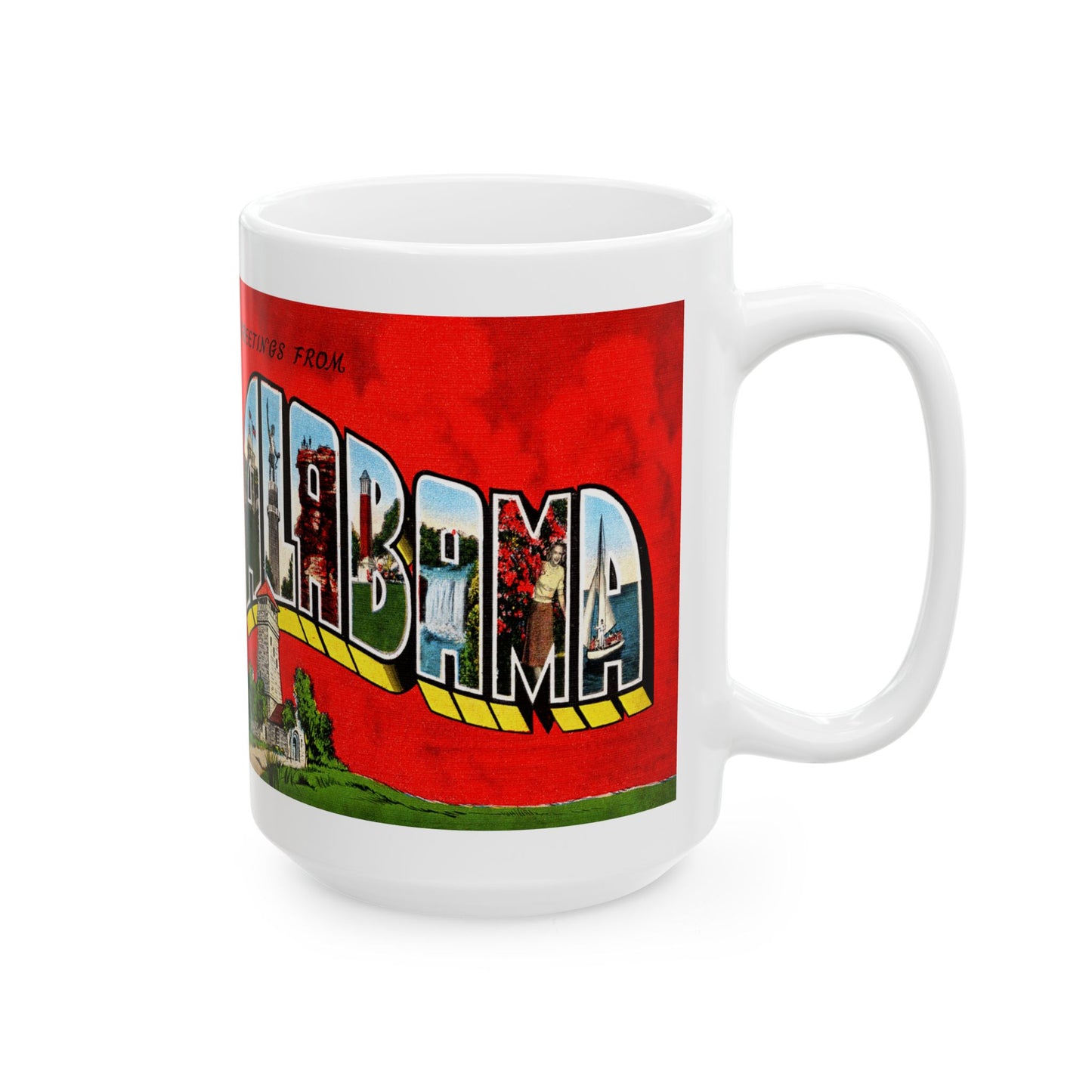 Memebly Colorful Greetings from Alabama Coffee Mug