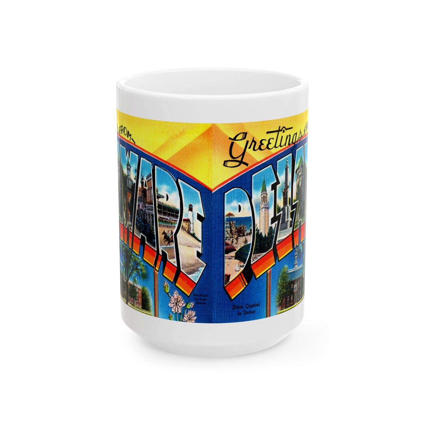 Memebly Vintage Greetings from Delaware DE Coffee Mug