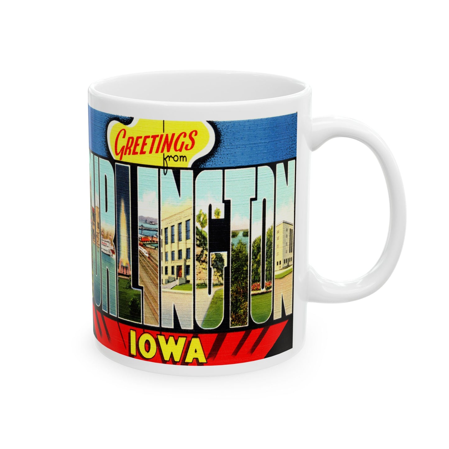 Memebly Vintage Greetings from Burlington IA Coffee Mug