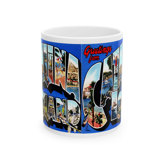 Memebly Vintage Greetings from Catalina Island CA California Arizona Coffee Mug