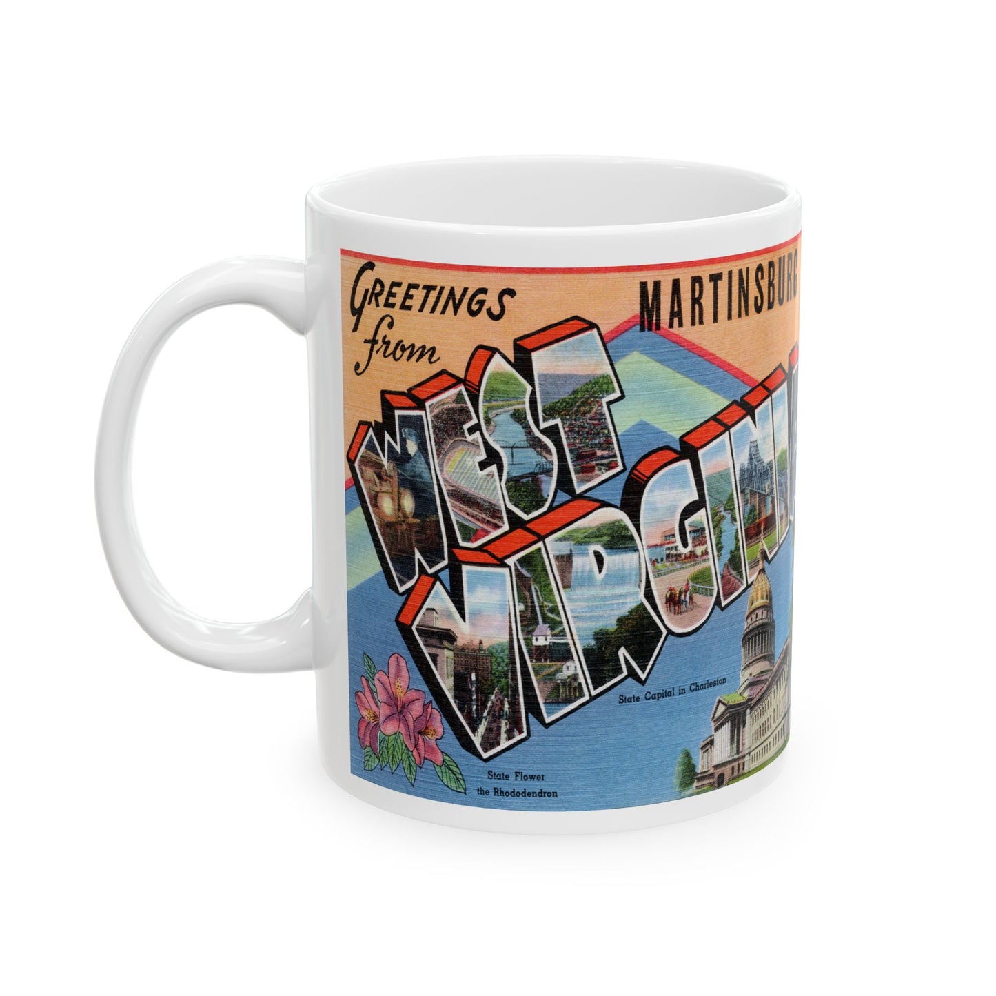 Memebly Vintage Greetings from Martinsburg WV West Virginia Coffee Mug