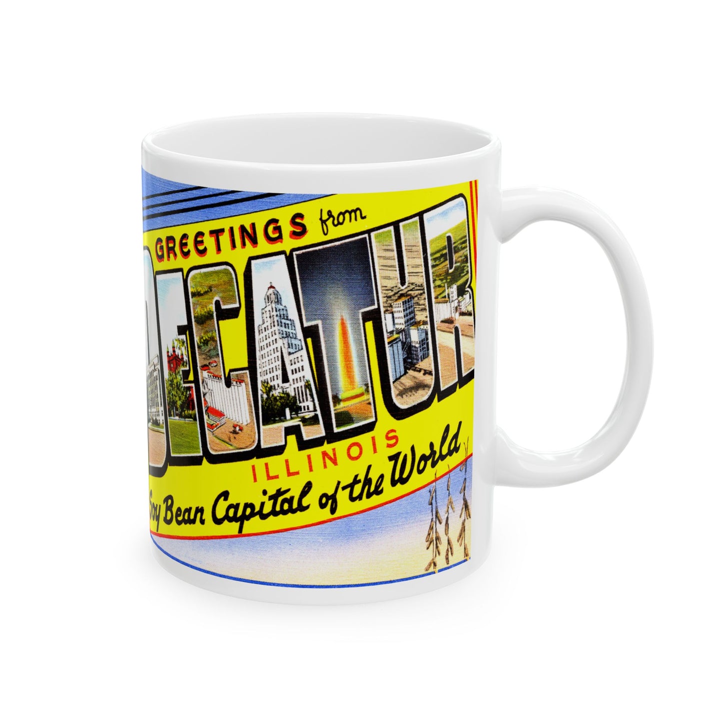 Memebly Vintage Greetings from Decatur IL Coffee Mug