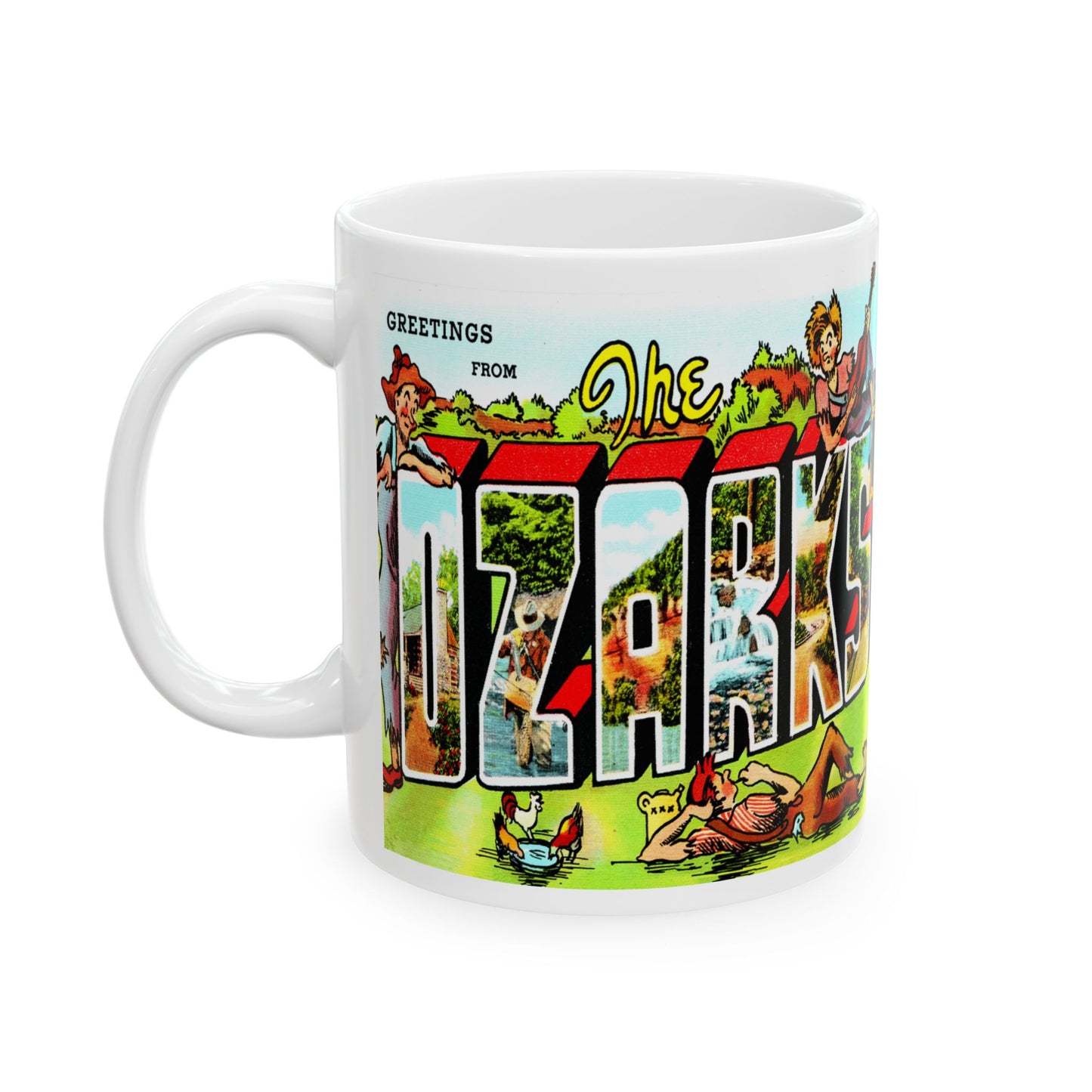 Memebly Vintage Greetings from the Ozarks Arkansas Coffee Mug