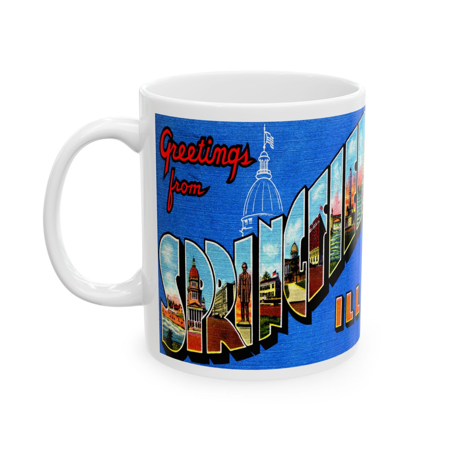 Memebly Retro Greetings from Springfield IL Coffee Mug