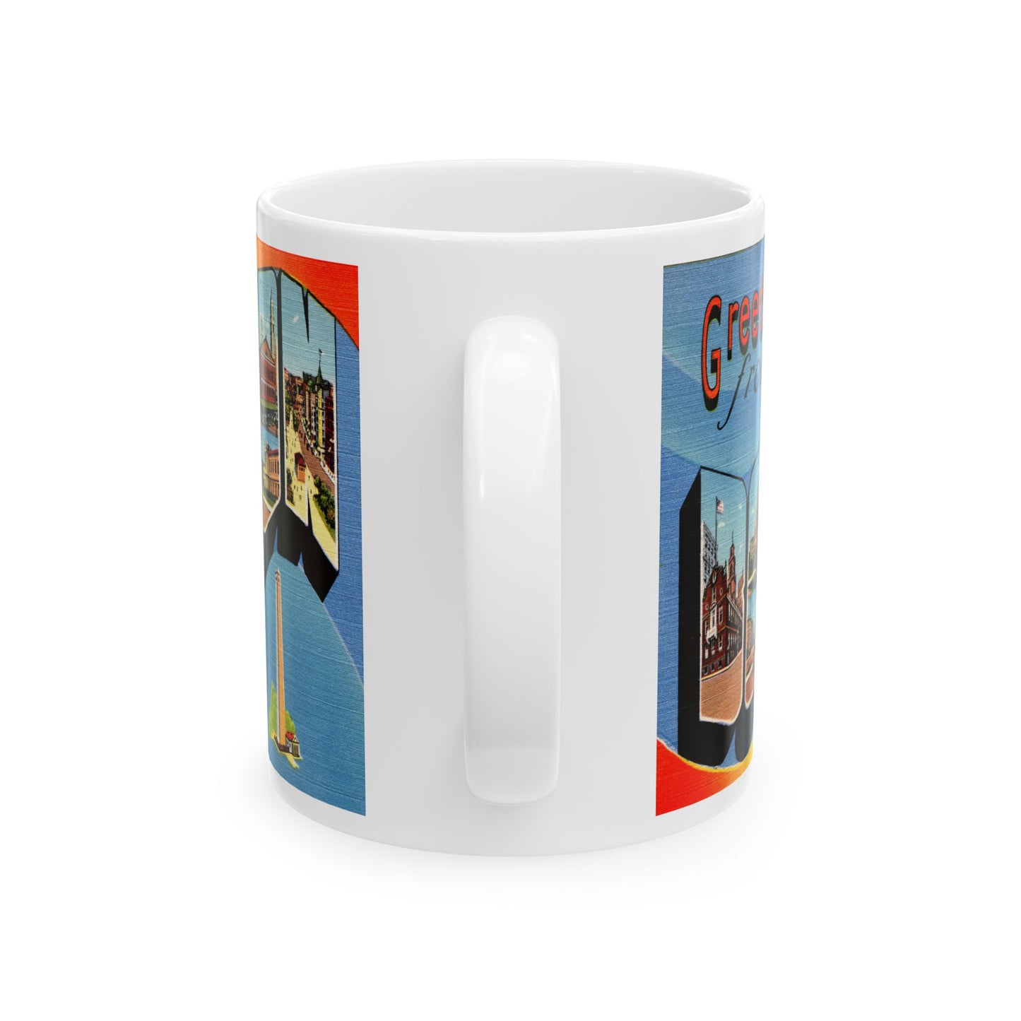 Memebly Scenic Vintage Greetings from Boston MA Massachusetts Coffee Mug