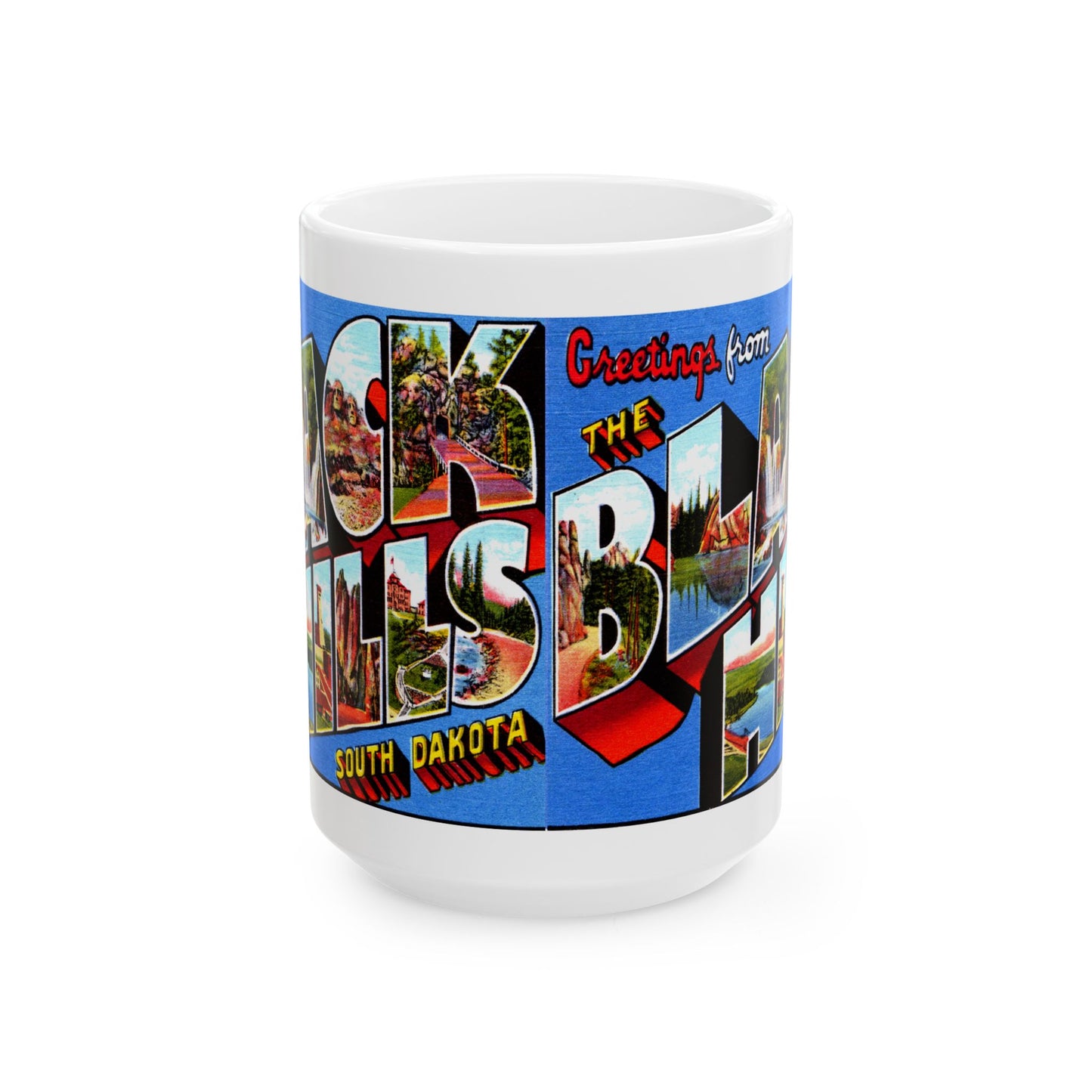 Memebly Vintage Greetings from Black Hills SD South Dakota Coffee Mug