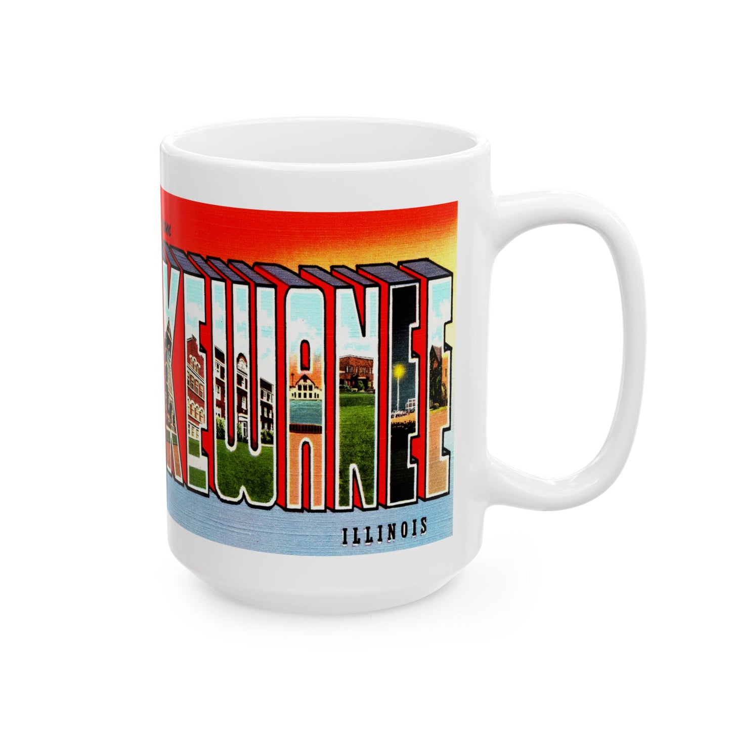 Memebly Retro Greetings from Joliet IL Coffee Mug