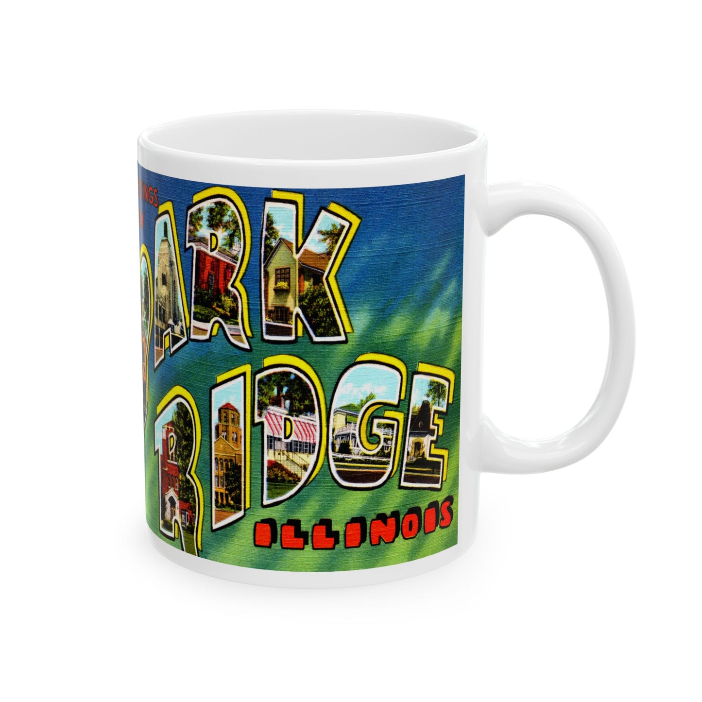 Memebly Vintage Greetings from Park Ridge IL Coffee Mug