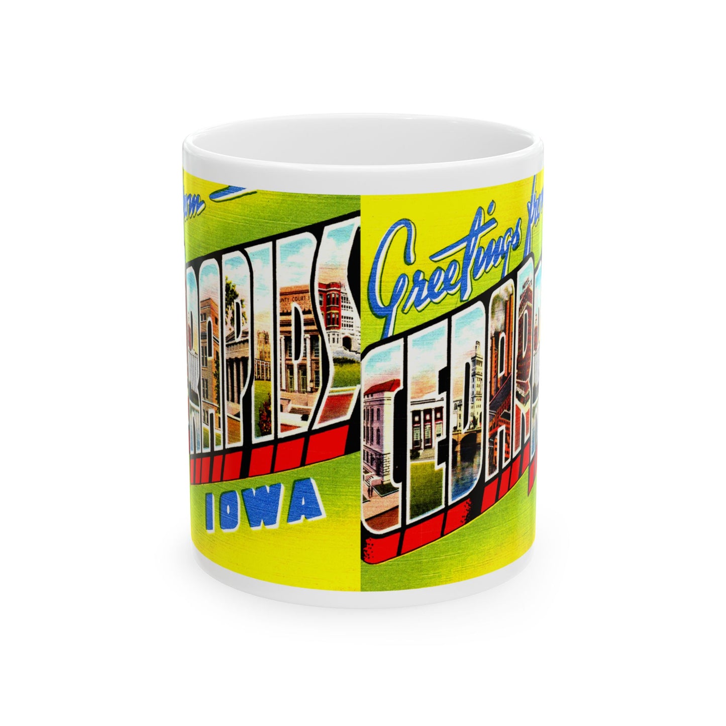 Memebly Vintage Greetings from Cedar Rapids IA Coffee Mug