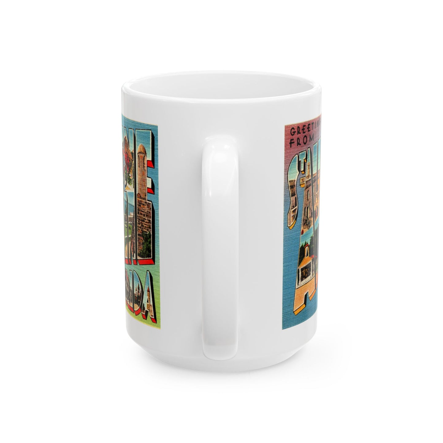 Memebly Retro Greetings from St Augustine FL Florida Coffee Mug