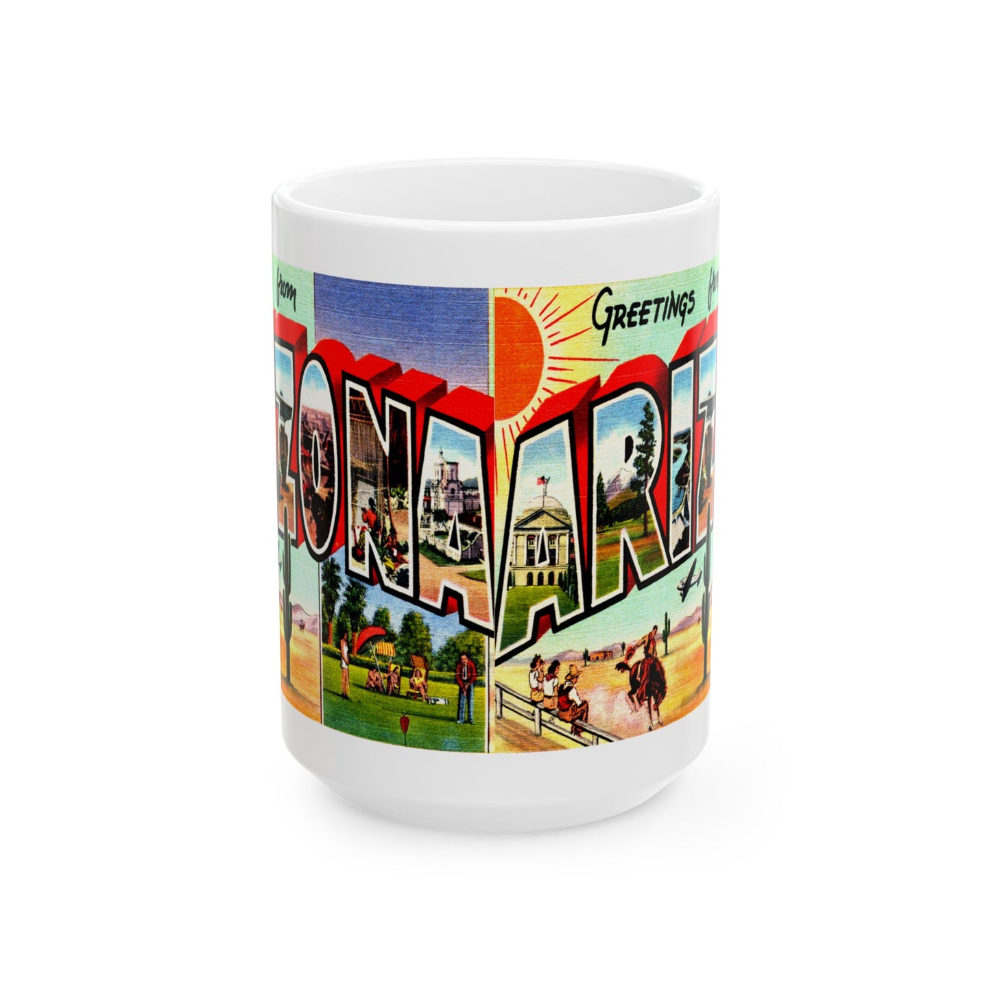 Memebly Vintage Scenic Greetings from Arizona AZ Coffee Mug