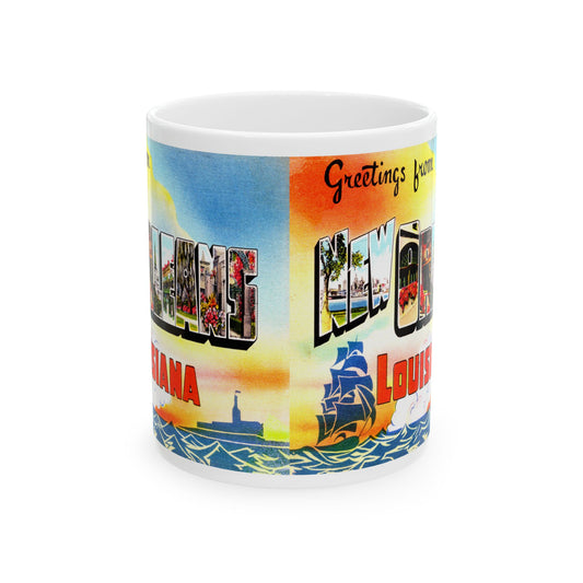 Memebly  Vintage From the Sea Greetings from New Orleans LA Louisiana Coffee Mug