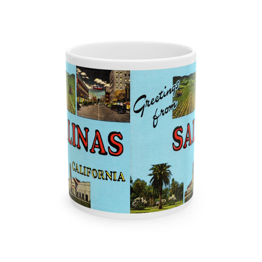 Memebly Vintage Greetings from Salinas CA California Coffee Mug