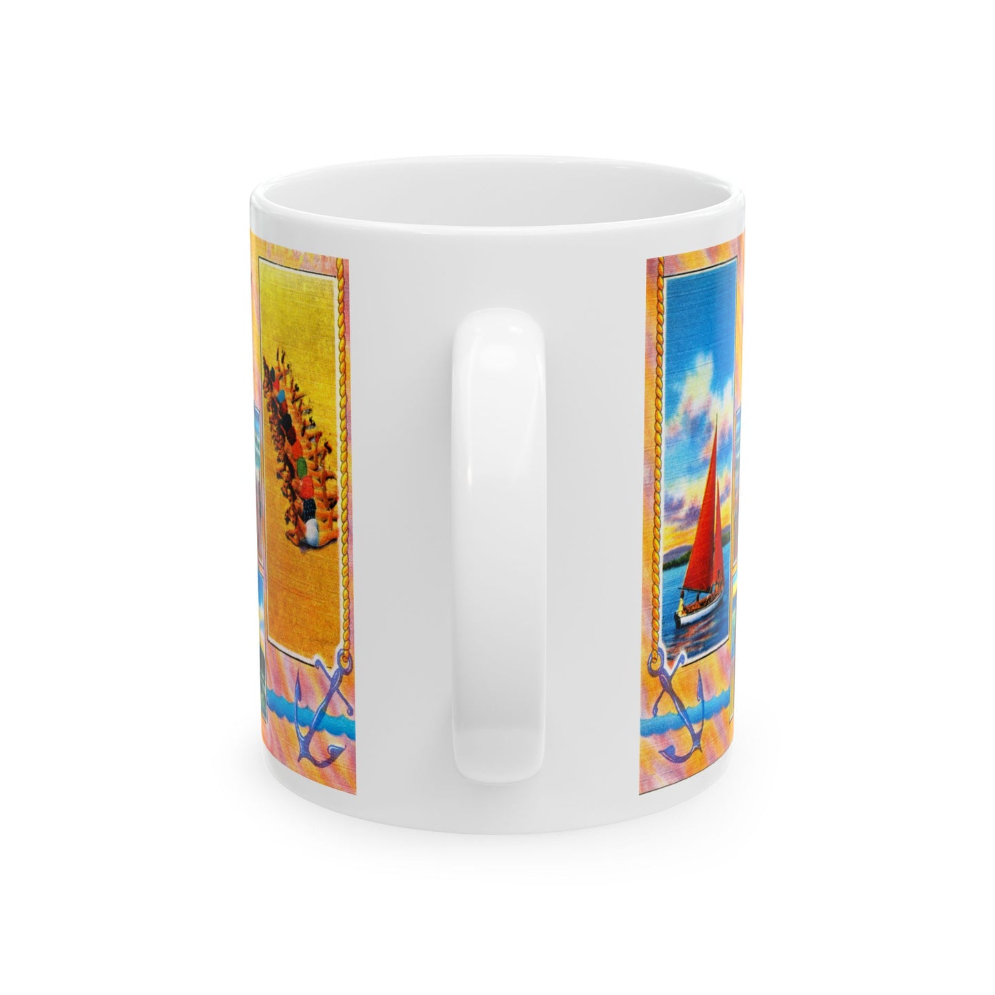 Memebly Vintage Beach Greetings from Asbury Park NJ New Jersey Coffee Mug