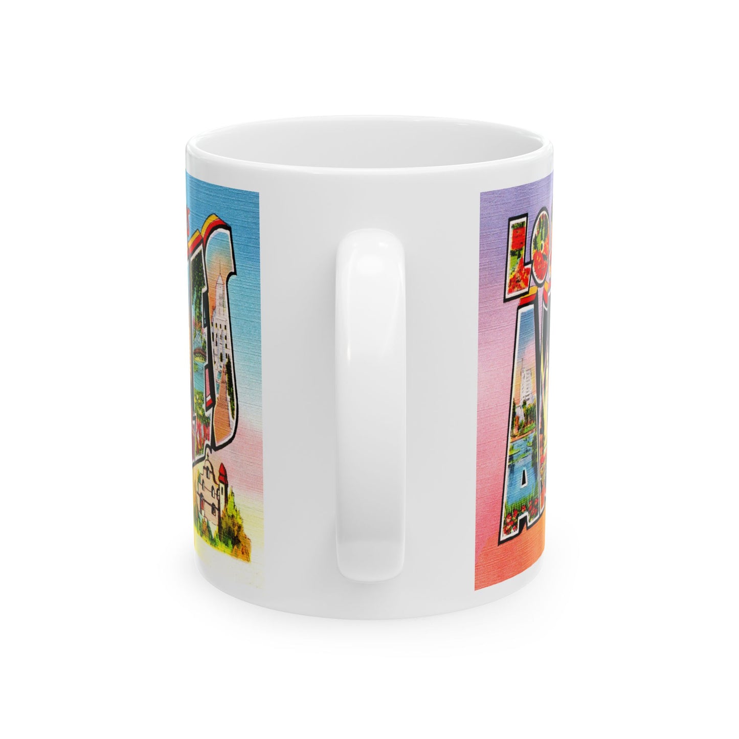 Memebly Retro Greetings from Los Angeles CA California Coffee Mug