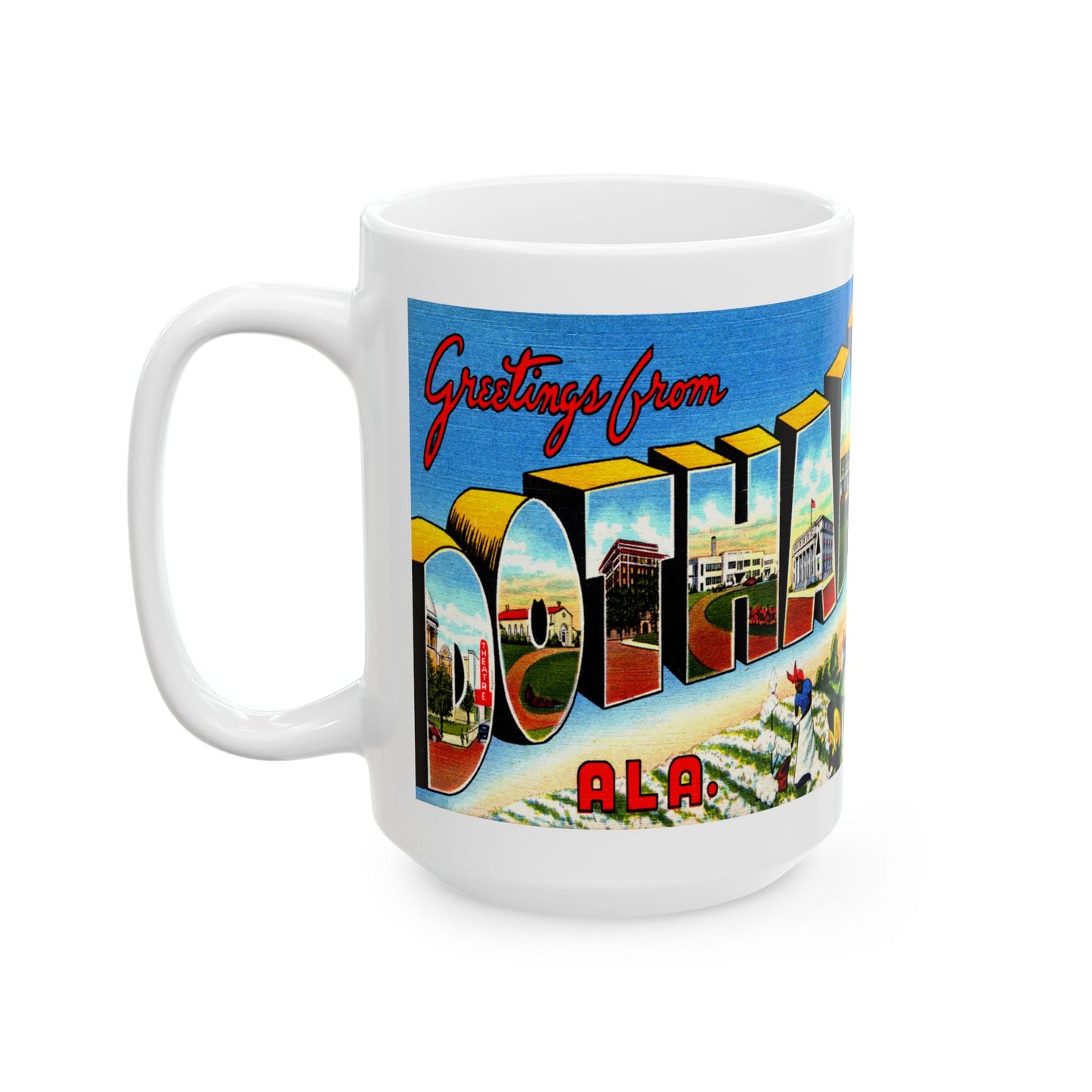 Memebly Vintage Greetings from Dothan AL Coffee Mug